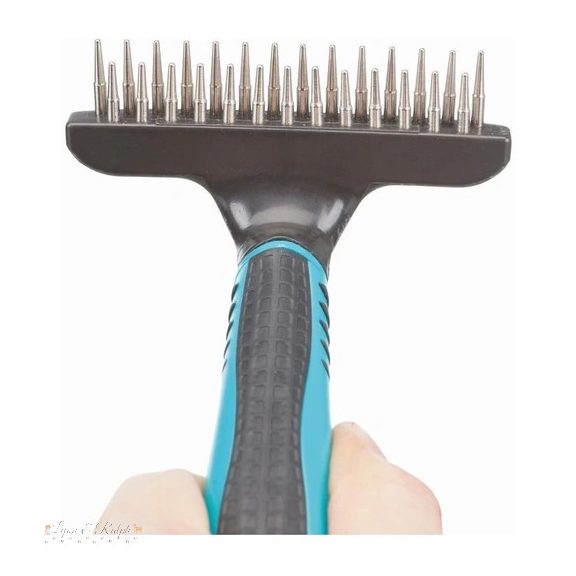 Trixie Fésű Fém Gereblye Dupla Soros 10x15cm Hosszú Szőrre