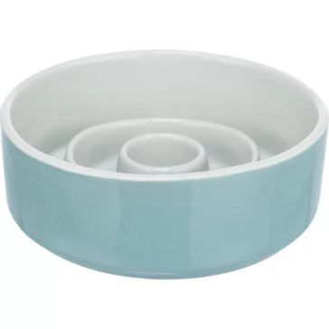 Trixie Tál Kerámia Evéslassító 0,45l/14cm szürke/kék