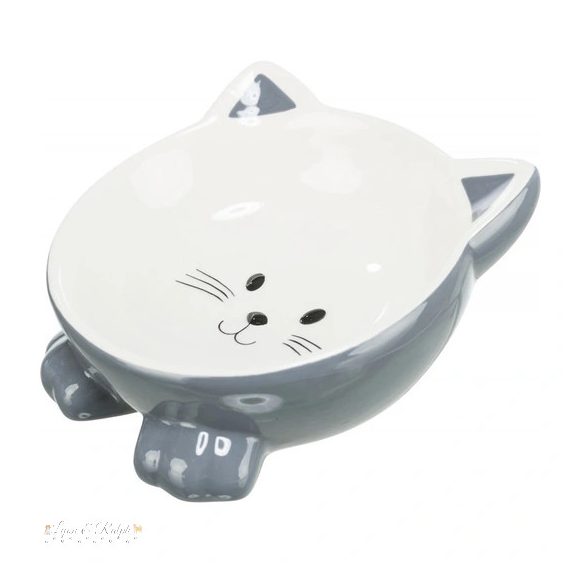 Trixie kerámia tál macskafej formájú 015l/14cm