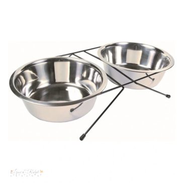 Trixie tál szett fém állványon 2x2,8l/24cm