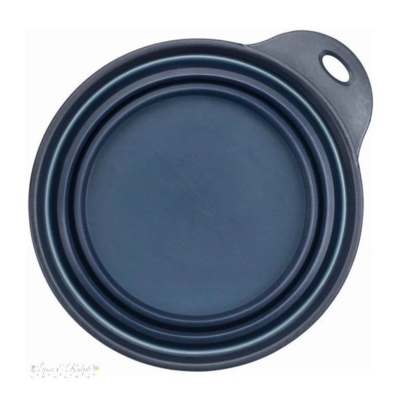 Trixie összecsukható szilikon tál utazáshoz tömör peremmel 0,5l/14cm