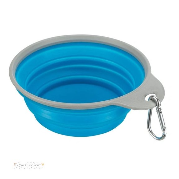 Trixie összecsukható szilikon tál utazáshoz tömör peremmel 0,5l/14cm