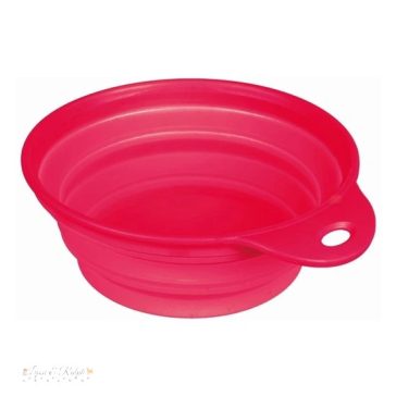   Trixie összecsukható szilikon tál utazáshoz tömör peremmel 1l/18cm