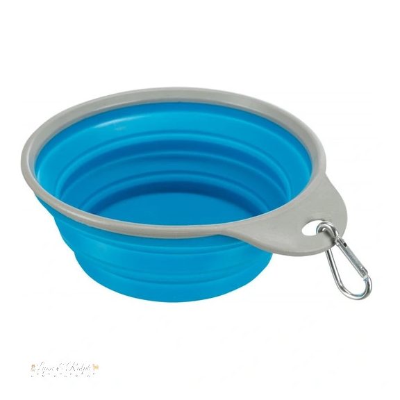 Trixie összecsukható szilikon tál utazáshoz tömör peremmel 1l/18cm