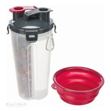   Trixie műanyag utazó szett szilikon tállal 2x0,35l/11x23cm