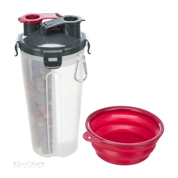 Trixie műanyag utazó szett szilikon tállal 2x0,35l/11x23cm