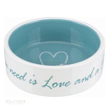   Trixie Pet's Home kerámia tál 0,3l/12cm krém/világos kék