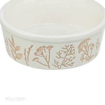   Trixie Tál Kerámia Dombornyomott, 1,2l / o 20 cm, Fehér/Bézs