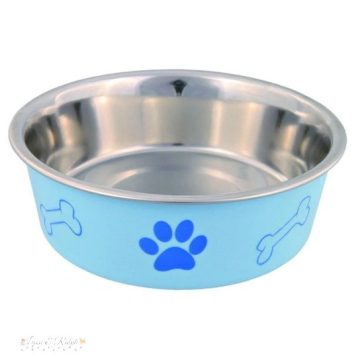   Trixie műanyaggal bevont tappancs mintás fém tál 0,45l/14cm