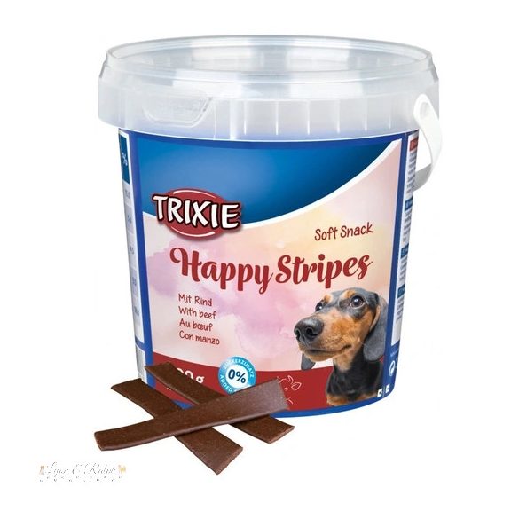 Trixie Jutalomfalat Soft Snack Happy Stripes Vödrös 500g