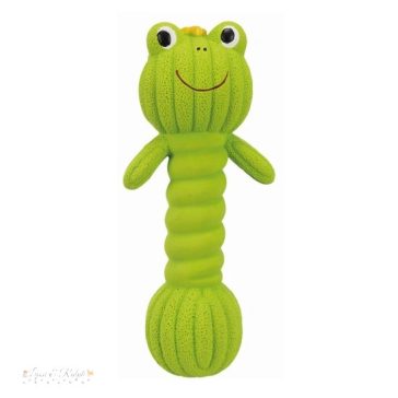 Trixie Játék latex súlyzó béka, Zöld