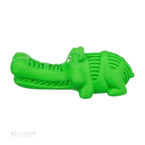 Trixie Játék Snack krokodil, természetes gumi, 18 cm, zöld