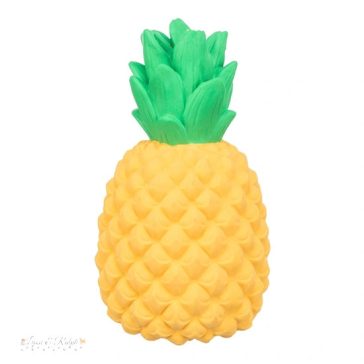 Játék latex ananász 14cm sárga