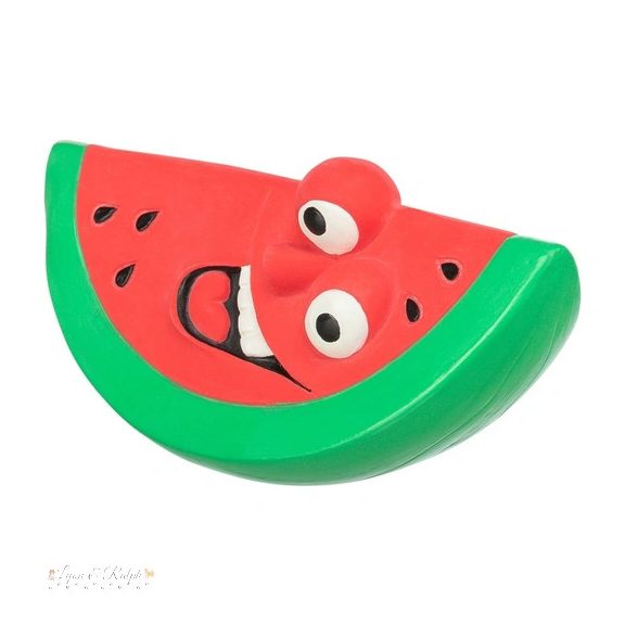 Játék latex dinnye 15cm zöld/piros