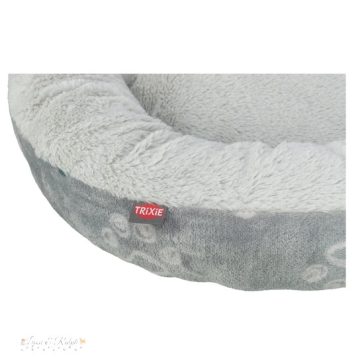 Ágy Jimmy Soft, puha plüss, ovális, 70cm, világosszürke