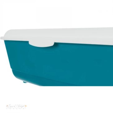   Trixie Macska WC Classic Peremmel, 37 × 15 × 47 cm, Petrolkék/Fehér
