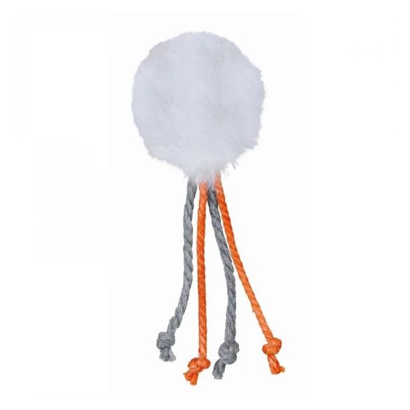 Trixie Játék Plüss Labda kötéllel 4cm