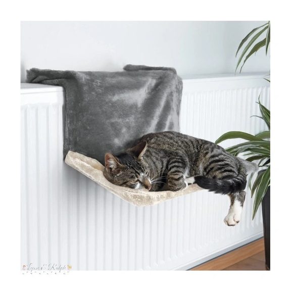 Trixie Fekhely Macskának Radiátorra, Plüss 45 × 24 × 31 cm, Szürke/Világosszürke