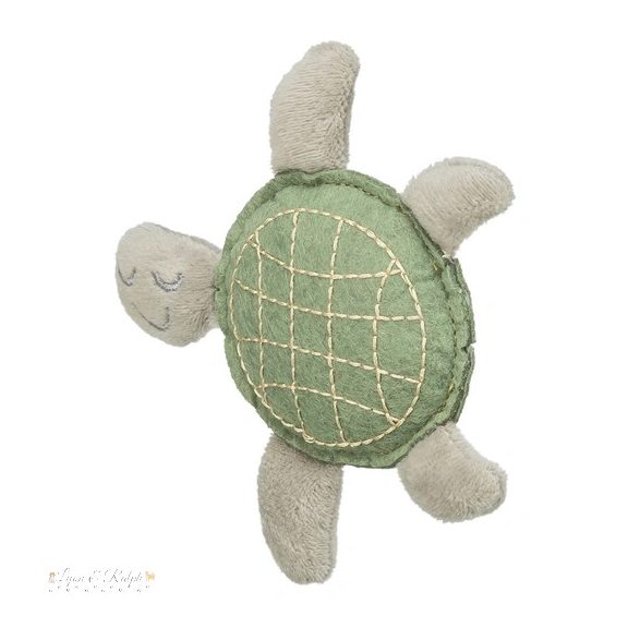Játék macskának teknős, filc, catnippel 12cm