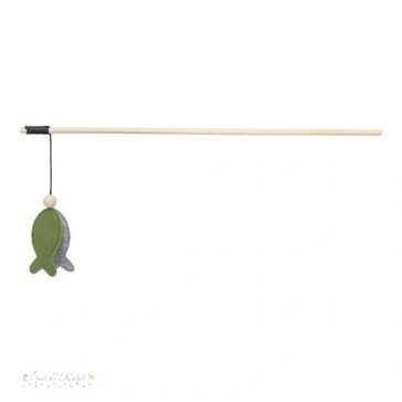 Játék macskápálca hallal, filc, catnippel 48cm