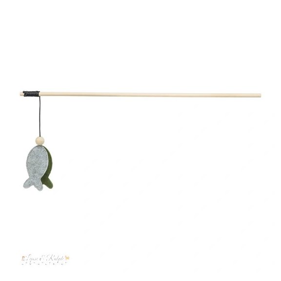Játék macskápálca hallal, filc, catnippel 48cm