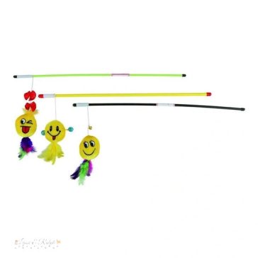 Trixie Játék Macskának Pálca Plüss Smiley 50cm