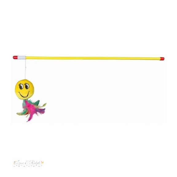 Trixie Játék Macskának Pálca Plüss Smiley 50cm