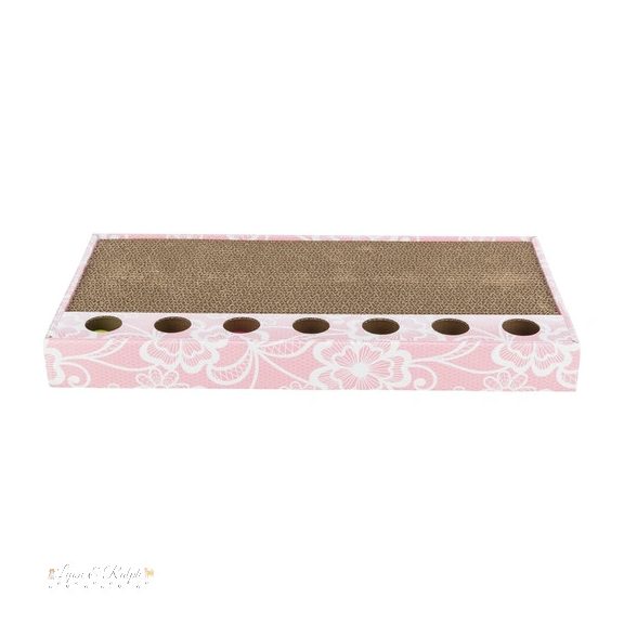 Trixie Játék Macskának Kaparófa Kartonból Golyóval, 48x5x25cm, Pink