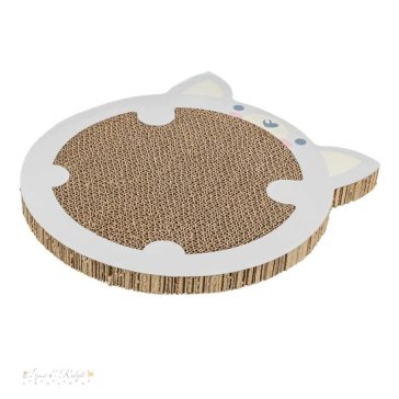   Játék Junior Macska Kaparó Tábla, Hörcsög forma, Macskamentával, 31 × 2.5 × 32.5 cm, Világosszür