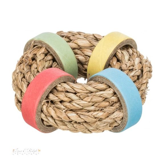 Trixie Játék Tengerifű Karika Papír Gyűrűvel, o 8 cm