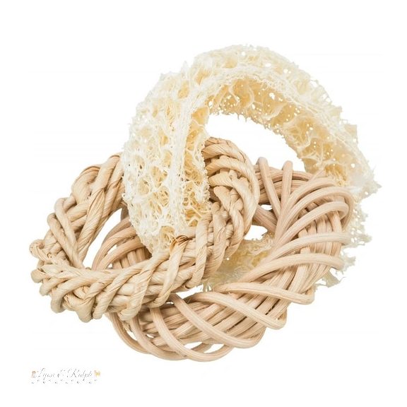 Trixie Játék Luffa Gyűrű, Rattannal és Kukoricával, o 13 cm