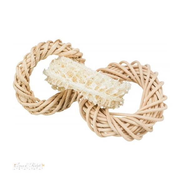 Trixie Játék Luffa Gyűrű, Rattannal és Kukoricával, o 13 cm