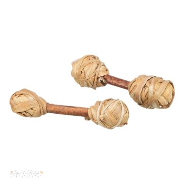 Trixie Játék Súlyzók, Kéreg Fa/Fű, 2db, 9 × 2 cm