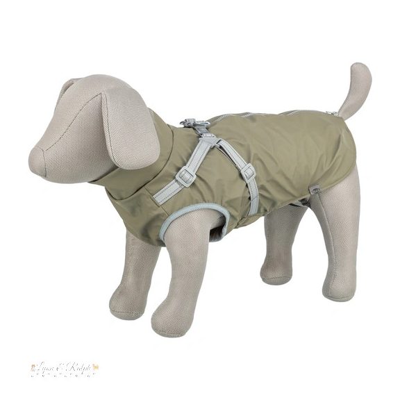Trixie Esőkabát Ponti hámmal XS 27cm, olivazöld