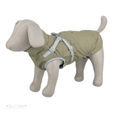 Trixie Esőkabát Ponti hámmal XS 30cm, olivazöld