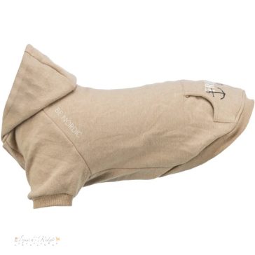 Kutya pulóver BE NORDIC kapucnis XS 27cm homok